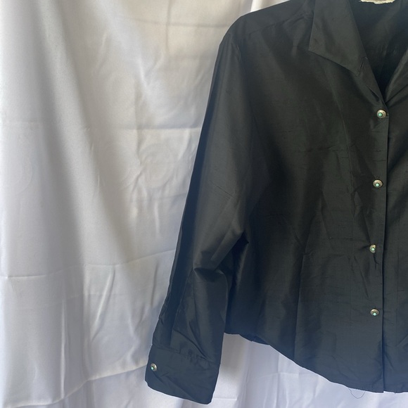 Connie Robertson black silk blouse - Picture 3 of 6